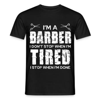 Barber Spirit: Don't Stop When Tired - T-shirt homme - noir - Devant - AI Model Male 178 light (178cm)