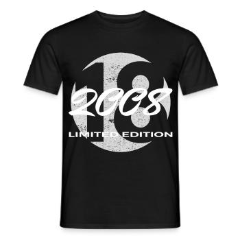 18th Birthday 2008 Boys and Girls Gift - Men's T-Shirt - black - Front - AI Model Male 178 light (178cm)
