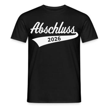 Abschluss 2026 (Schulabschluss / White) - Männer T-Shirt - Schwarz - Vorne - AI Model Male 178 light (178cm)