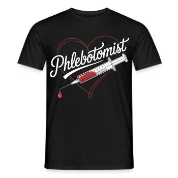 Phlebotomist Herzspritze - Männer T-Shirt - Schwarz - Vorne - AI Model Male 178 light (178cm)