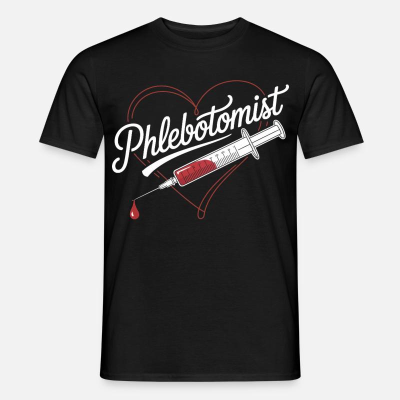 Phlebotomist Herzspritze - Männer T-Shirt - Schwarz