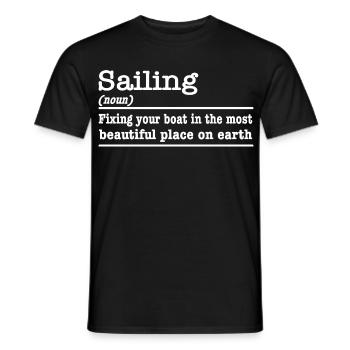 Sailing funny saying for sailors - Men's T-Shirt - black - Front - AI Model Male 178 light (178cm)