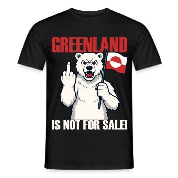 Le Groenland n’est pas à vendre - T-shirt homme - noir - Devant - AI Model Male 178 light (178cm)