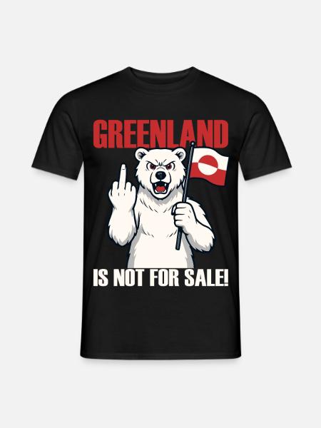 Greenland Is Not For Sale - Men's T-Shirt - black