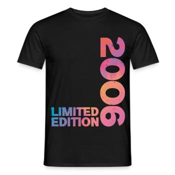 Geburtstagsgeschenk zum 20. Jubiläum 2006 - Männer T-Shirt - Schwarz - Vorne - AI Model Male 178 light (178cm)