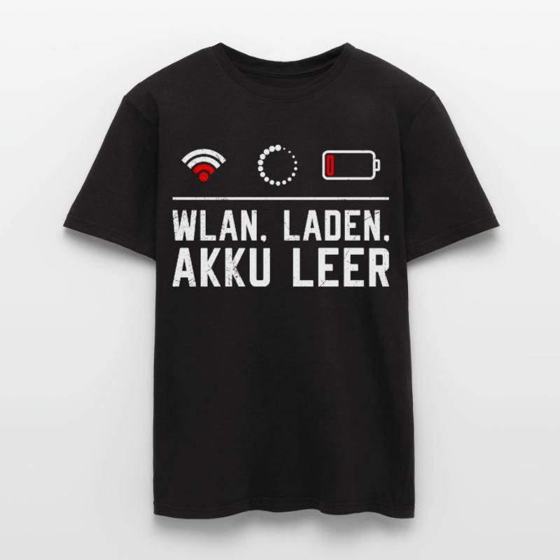 Coder WiFi. LOADING. BATTERY EMPTY FUNNY Men's T-Shirt