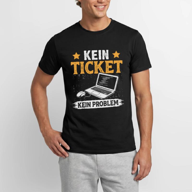 Nerd Computer NO TICKET NO PROBLEM FUNNY Men's T-Shirt