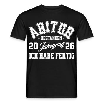 ABI 2026 Abitur - Men's T-Shirt - black - Front - AI Model Male 178 light (178cm)