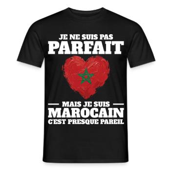 I am Moroccan man Morocco - Men's T-Shirt - black - Front - AI Model Male 178 light (178cm)