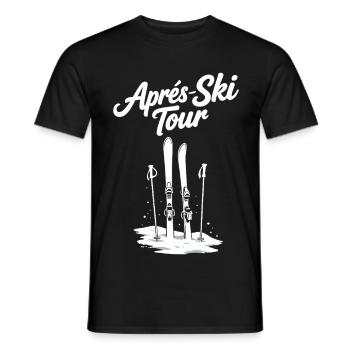 Groupe vacances d’hiver après ski ski - T-shirt homme - noir - Devant - AI Model Male 178 light (178cm)