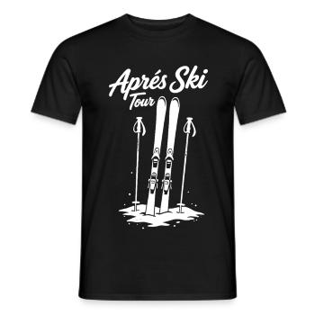 Groupe vacances d’hiver après ski ski - T-shirt homme - noir - Devant - AI Model Male 178 light (178cm)
