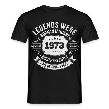 Vintage 1973 Anniversary 1973 Limited Edition - Men's T-Shirt - black - Front - AI Model Male 178 light (178cm)