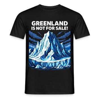 Greenland Is Not For Sale - Men's T-Shirt - black - Front - AI Model Male 178 light (178cm)