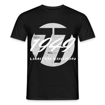 77e anniversaire 1949 cadeau pour hommes et femmes - T-shirt homme - noir - Devant - AI Model Male 178 light (178cm)