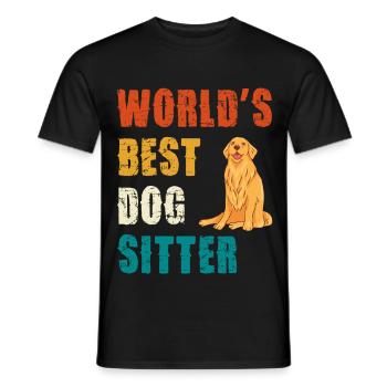 Weltbester Hundesitter - Männer T-Shirt - Schwarz - Vorne - AI Model Male 178 light (178cm)