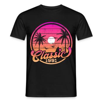 Millésime 1991 - T-shirt homme - noir - Devant - AI Model Male 178 light (178cm)