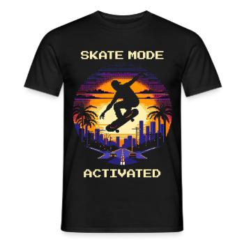 Skate Mode Enabled | Skateboarding - Men's T-Shirt - black - Front - AI Model Male 178 light (178cm)