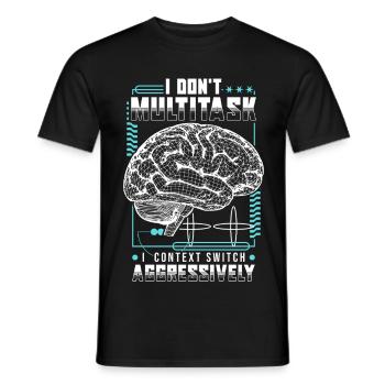 Neurodiversité neurodivergente Neurodiversité - T-shirt homme - noir - Devant - AI Model Male 178 light (178cm)