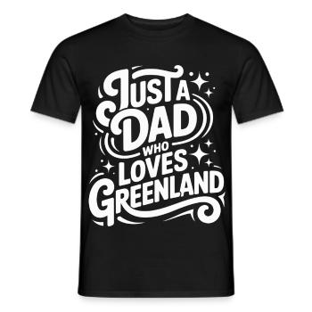 Juste un papa qui aime Greenland Grönland Fan - T-shirt homme - noir - Devant - AI Model Male 178 light (178cm)