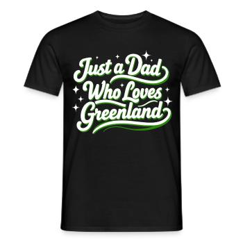 Juste un papa qui aime Greenland Grönland Fan - T-shirt homme - noir - Devant - AI Model Male 178 light (178cm)