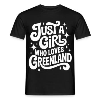 Juste une fille qui aime le Groenland Fan de Grönland - T-shirt homme - noir - Devant - AI Model Male 178 light (178cm)