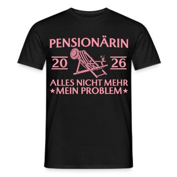 Pensioner 2026 - Funny colleague farewell - Men's T-Shirt - black - Front - AI Model Male 178 light (178cm)