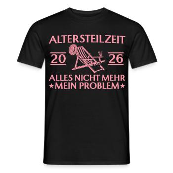 Partial retirement 2026 deckchair colleague early retirement - Men's T-Shirt - black - Front - AI Model Male 178 light (178cm)