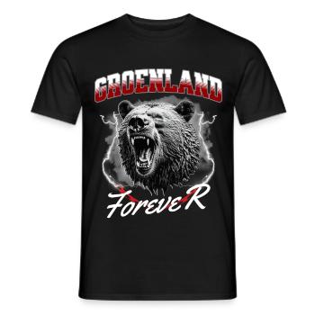 Groenland Forever Ours Sauvage Rugissant - T-shirt homme - noir - Devant - AI Model Male 178 light (178cm)