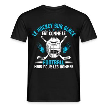 le hockey sur glace cadeau drôle hockey sur glace - Men's T-Shirt - black - Front - AI Model Male 178 light (178cm)