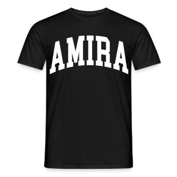 Amira - Männer T-Shirt - Schwarz - Vorne - AI Model Male 178 light (178cm)
