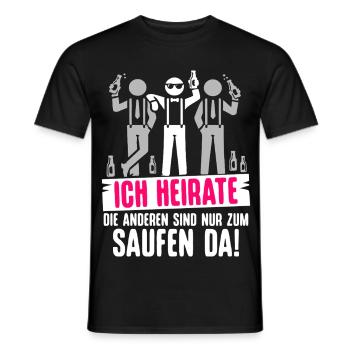 T-shirt du marié Enterrement de vie de garçon Garçons Enterrement de vie de garçon - T-shirt homme - noir - Devant - AI Model Male 178 light (178cm)