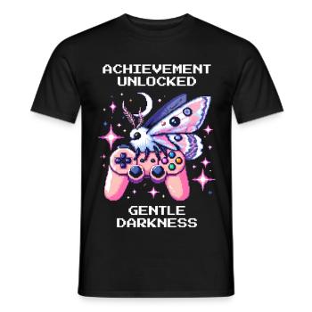 Gentle Darkness Unlocked | Soft Goth - Men's T-Shirt - black - Front - AI Model Male 178 light (178cm)