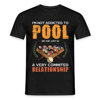 Pool Leidenschaft: Fest verbunden - Männer T-Shirt - Schwarz - Vorne - AI Model Male 178 light (178cm)