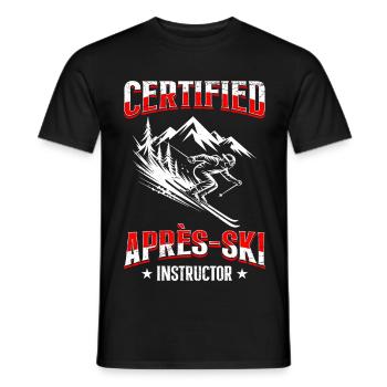 Skifahren CERTIFIED APRES-SKI INSTRUCTOR LUSTIG - Männer T-Shirt - Schwarz - Vorne - AI Model Male 178 light (178cm)