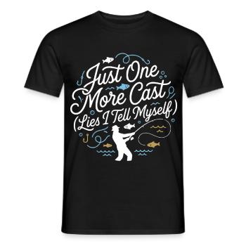 Juste un autre lancer de mensonges, je me dis pêcheur - T-shirt homme - noir - Devant - AI Model Male 178 light (178cm)
