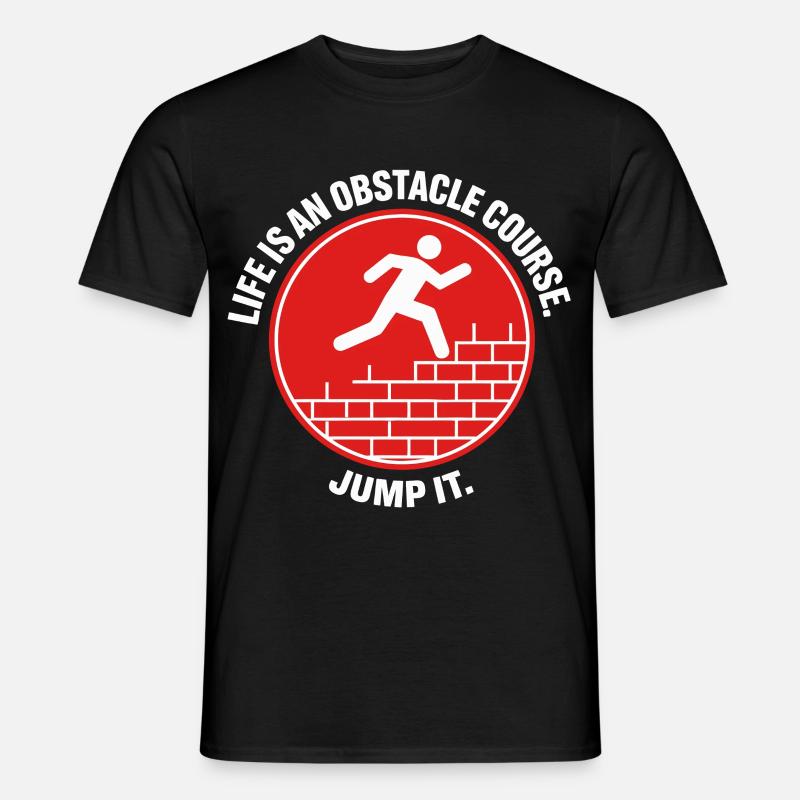 Parkour Life Obstacle Course Hindernislauf - Männer T-Shirt - Schwarz