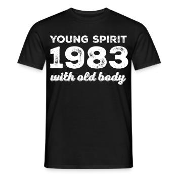 1983 Vintage - Männer T-Shirt - Schwarz - Vorne - AI Model Male 178 light (178cm)
