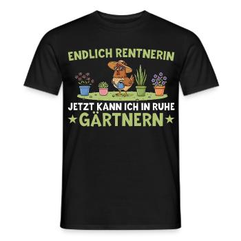 Pensionnaire. Maintenant je peux jardiner en paix - T-shirt homme - noir - Devant - AI Model Male 178 light (178cm)