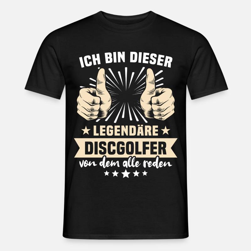 Discgolfer Sprüche - Männer T-Shirt - Schwarz