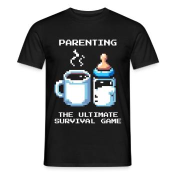 Parenting: Ultimatives Survival | Eltern - Männer T-Shirt - Schwarz - Vorne - AI Model Male 178 light (178cm)