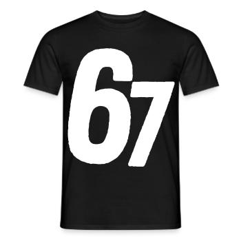 67 Six Sept - T-shirt homme - noir - Devant - AI Model Male 178 light (178cm)