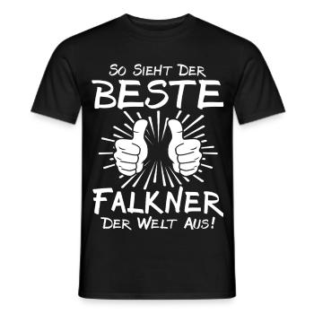 Bester Falkner - Männer T-Shirt - Schwarz - Vorne - AI Model Male 178 light (178cm)