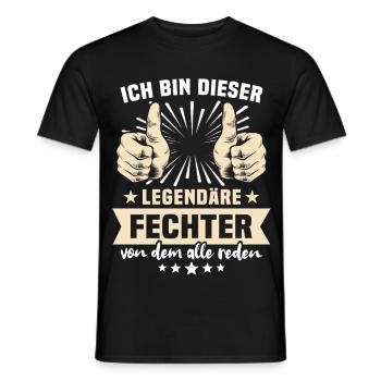 Fencer Sayings - Men's T-Shirt - black - Front - AI Model Male 178 light (178cm)