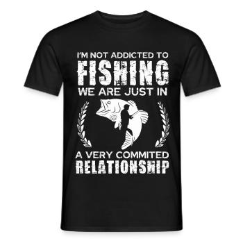 Verheiratet mit dem Angeln - Spruch - Männer T-Shirt - Schwarz - Vorne - AI Model Male 178 light (178cm)