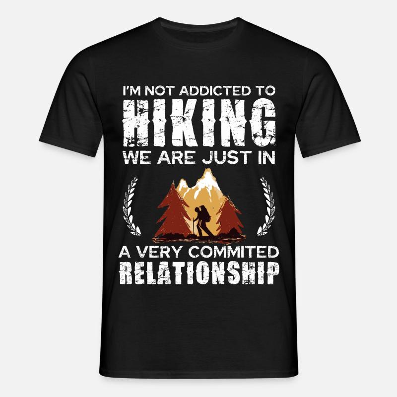 Hiking Commitment Tee Design - Men's T-Shirt - black