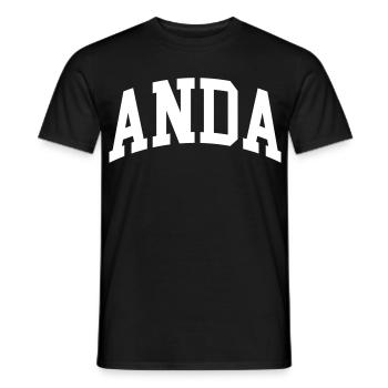 Anda - T-shirt homme - noir - Devant - AI Model Male 178 light (178cm)