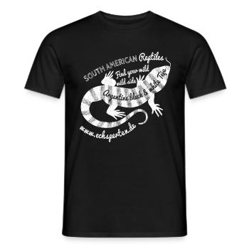 South American lizard - Men's T-Shirt - black - Front - AI Model Male 178 light (178cm)