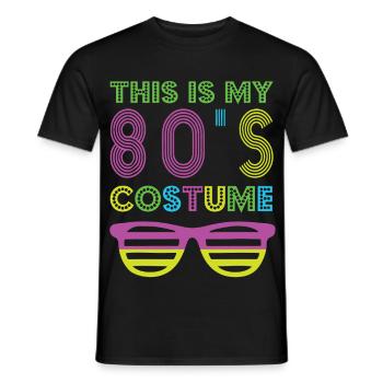 Style 80s Retro Party Outfit 80s - Men's T-Shirt - black - Front - AI Model Male 178 light (178cm)