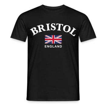 Bristol, England - Männer T-Shirt - Schwarz - Vorne - AI Model Male 178 light (178cm)