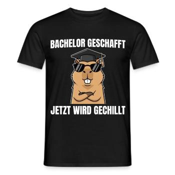 Licence complétée - Examen de licence de Capybara - T-shirt homme - noir - Devant - AI Model Male 178 light (178cm)